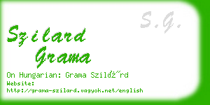 szilard grama business card